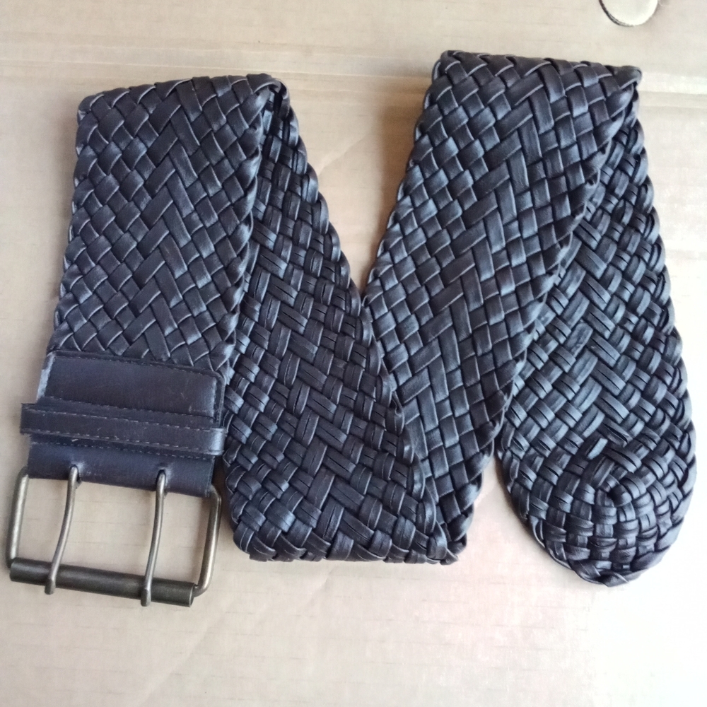 Woven Vinyl Belt with brass buckle 40" long